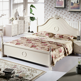 特价田园床 韩式床双人床 实木床 1.5米1.8低箱床高箱床 欧式婚床