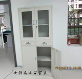 文件柜，铁皮柜，资料柜，办公柜，储物柜，南京家具中二斗玻璃柜
