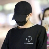 BIGBANG权志龙GD仁川机场同款黑色套头休闲卫衣男女情侣款外套潮
