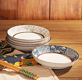 NDP 盘子陶瓷套装 景德镇日式韩式创意和风餐具 8寸深盘饭盘汤盘