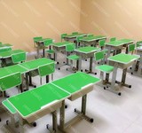 厂家直销加厚升降型中小学生单人双人学校辅导培训班课桌椅批发