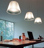 兰亭集势北欧现代简约个性创意条纹玻璃单头小雨伞吊灯卧室餐厅灯