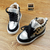 包邮超萌2014新款儿童棉鞋骷髅头中帮单鞋 男女童韩版单鞋 板鞋