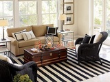 欧式现代简约地毯客厅沙发茶几地毯时尚特价黑白条纹地毯地垫门垫