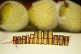 子弹壳工艺品 稀缺 弹壳口哨 排哨 编织 黄铜 弹壳 军迷收藏
