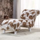 阳台贵妃躺椅沙发布艺卧室现代欧式休闲实木单人创意沙发床懒人