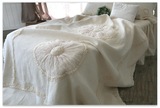 韩国代购  白色浪漫蕾丝空调被  欧式夏用被床上用品四件套 薄被