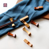 日式原木筷子架筷托筷枕勺枕毛笔架 手工原木创意餐具杂货zakka