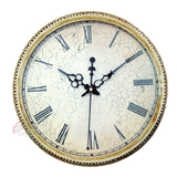 正品 包邮14英寸时尚挂钟 客厅静音挂表做旧多款宜家欧式复古钟表