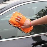 悦卡洗车手套 擦车手套雪尼尔珊瑚虫泡沫毛绒手套汽车清洁用品