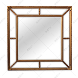 1.1米实木金色奢华装饰镜框欧美中法式油画框正方形浴室壁挂镜子