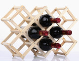包邮正品红酒架实木创意折叠红酒木架家用简易酒架葡萄酒展示架