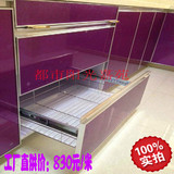 杭州橱柜定做防水钢化晶钢门板 石英石台面 整体厨柜 烤漆 模压门