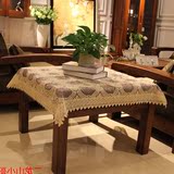 咖色红木家具专用桌布布艺长方形台布餐桌布电视柜床头柜台布新品