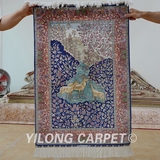 益隆100%手工真丝地毯  出口欧美经典客厅卧室环保艺术  61X91cm