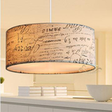 宜家北欧圆形简约现代布艺餐厅客厅卧室灯罩吊灯 可定制定做 包邮