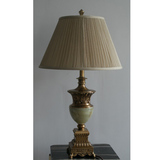 古典欧式全铜灯具古铜客厅灯卧室床头灯书房台灯奖杯设计玉石台灯
