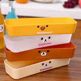 可爱卡通动物抽屉收纳盒 厨房餐具塑料盒 杂物盒 整理格(长方形)