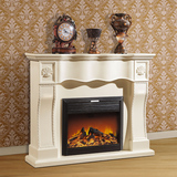 1.5米简约象牙白色壁炉 欧式壁炉柜 实木美式壁炉架 装饰摆设壁炉