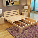 特价包邮 实木床1.8米双人床大床1.5米松木床简约儿童床1米单人床