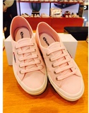 韩国代购SUPERGA正品 16年秋季新款粉色女款牛筋底低帮帆布鞋子