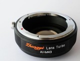 2代中一光学减焦镜减焦增光环AI-M43/EOS-M43松下单电相机