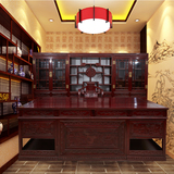 红木办公桌非洲酸枝木书桌椅中式大班台老板桌实木写字台书柜组合