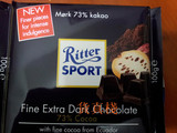 香港代购 德国进口 Ritter Sport运动瑞特斯波73%可可巧克力100g