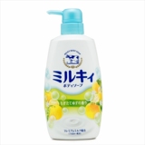 日本代购 cow牛乳石碱柚子牛奶沐浴露原装550ml