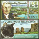 【大洋洲】全新 凯尔盖朗群岛100法郎 塑料钞 2012年 豹子号29111