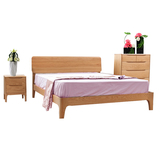 日式实木床双人床1.8米橡木大床北欧宜家现代1.5米成人床特价