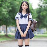 韩版学生校服 班服日系jk制服领带女生水手服cos套装表演出服夏服