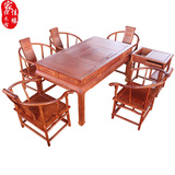 缅甸花梨木家具茶桌椅组合实木大果紫檀中式功夫茶艺红木茶台茶几