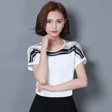 2016夏季女半袖雪纺衫xfs韩版短袖上衣少妇女装30-35-40岁潮衣服