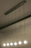 包邮！浪漫欧式创意双层玻璃球餐厅6头不锈钢橱窗店面低压LED吊灯