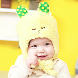 婷趣秋冬季韩版潮可爱兔耳朵包头帽男女儿童帽宝宝帽子婴儿帽子