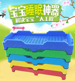 新款特价幼儿园专用床小学生午睡托管午休床叠叠床儿童塑料木板床