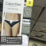 韩国留学生代购 calvinklein/凯文克莱 CK女士低腰内裤 三条装