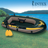 橡皮艇皮划艇加厚气垫船塑料充气船三人独木舟橡皮intex钓鱼船