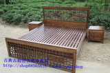 中式床实木床1.5米1.8米酒店床榆木床双人床架子床结婚床仿古家具