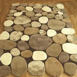 简约石头宜家地毯客厅茶几沙发地毯卧室床边玄关手工腈纶地毯定制