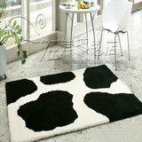 时尚黑白奶牛宜家地毯客厅茶几沙发地毯卧室床边手工晴纶地毯H-NN