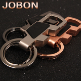 JOBON中邦高档汽车钥匙扣 男士 正品女金属不锈钢腰挂钥匙圈礼品