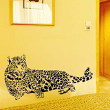 猎豹透明膜 可爱卡通小猫创意卧室墙贴宿舍墙画房间装饰冰箱贴画
