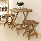 休闲圆桌方桌椅子可折叠户外阳台特价咖啡桌奶茶学习桌实木