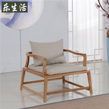 老榆木免漆实木圈椅现代新中式禅意打坐椅休闲椅子会所样板房家具