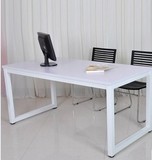 宜家简约现代组装特价简易办公笔记本台式电脑桌会议桌钢木书桌