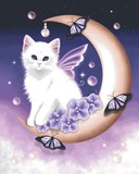 钻石画满钻动物系列可爱月亮猫咪魔方圆钻钻石绣贴钻画新款十字绣