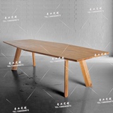 北欧实木办公桌子 私人个性书桌长桌工作台创意会议桌 设计师家具