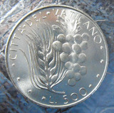 梵蒂冈1971年 500里拉 银币